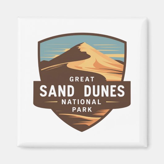 Great Sand Dunes National Park Travel Badge Magneet (Voorkant)