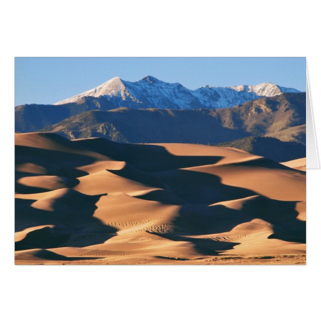 Great Sand Dunes NP op Sunset Blank Kaart (Voorkant Horizontaal)