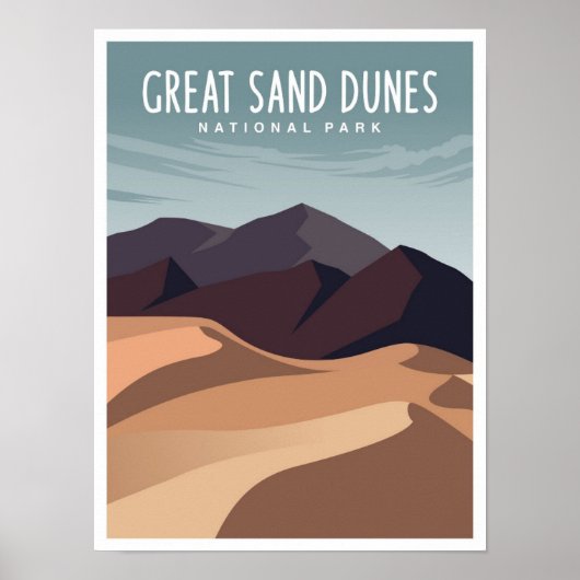 Great Sands Dune National Park Colorado Travel Poster (Voorkant)