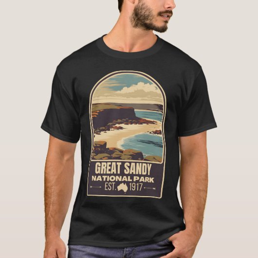 Great Sandy � de eindeloze horizon van Australië T-shirt (Voorkant)