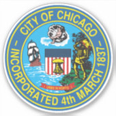 Great Seal of Chicago Sticker (Voorkant)