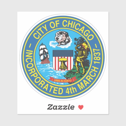 Great Seal of Chicago Sticker (Vel)