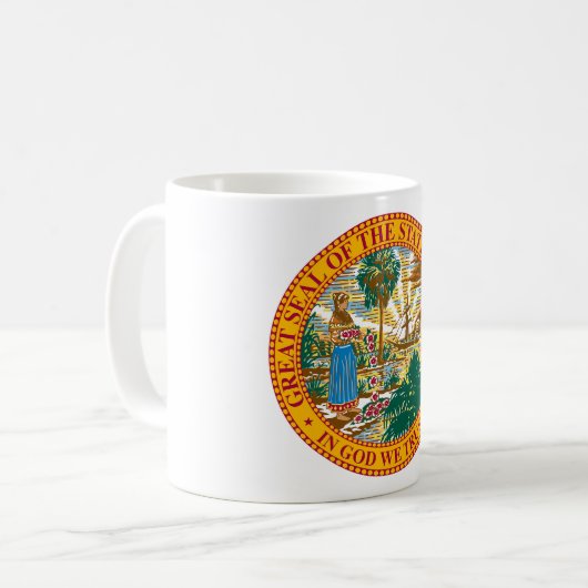 Great Seal Of Florida Koffiemok (Voorkant links)