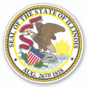 Great Seal of Illinois Sticker (Voorkant)
