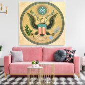 Great Seal of the United States, c.1850 Canvas Afdruk (Insitu (Woonkamer))