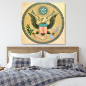 Great Seal of the United States, c.1850 Canvas Afdruk (Insitu (Slaapkamer))