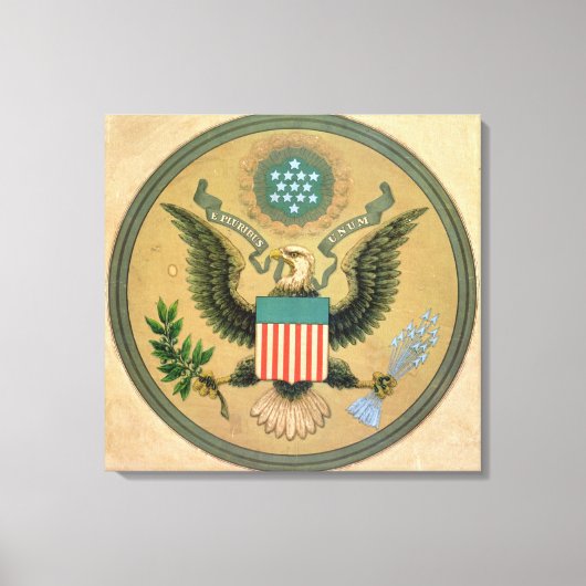 Great Seal of the United States, c.1850 Canvas Afdruk (Voorkant)
