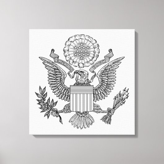 Great Seal of the United States of America (VS) Canvas Afdruk (Voorkant)
