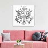 Great Seal of the United States of America (VS) Canvas Afdruk (Insitu (Woonkamer))