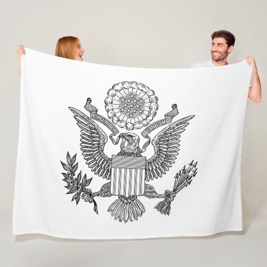 Great Seal of the United States of America (VS) Fleece Deken (In situ)