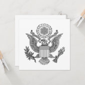 Great Seal of the United States of America (VS) Kaart (Voorkant / Achterkant in situ)