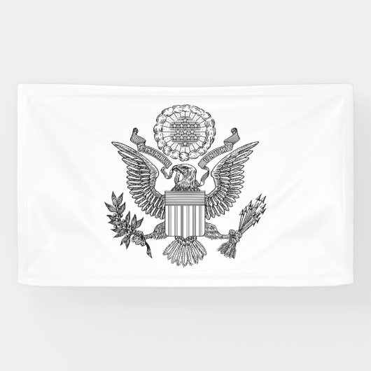 Great Seal of the United States of America (VS) Spandoek (Horizontaal)