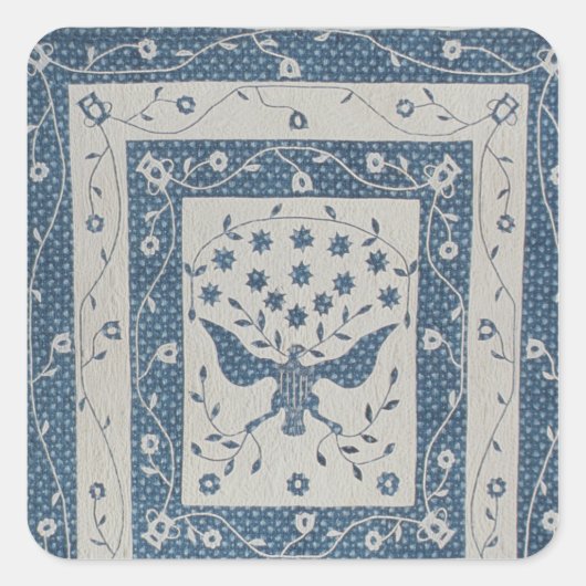 Great Seal of United States Quilt Vierkante Sticker (Voorkant)