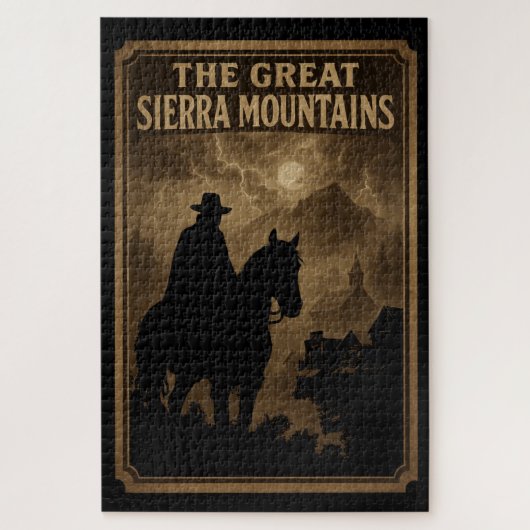 Great Sierra Mountains goudkoorts bandiet Legpuzzel (Verticaal)