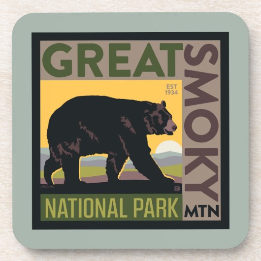 Great Smoky Mountain National Park| Bear Bier Onderzetter (Voorkant)