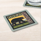 Great Smoky Mountain National Park| Bear Kartonnen Onderzetters (Schuin)