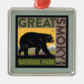 Great Smoky Mountain National Park| Bear Metalen Ornament (Voorkant)