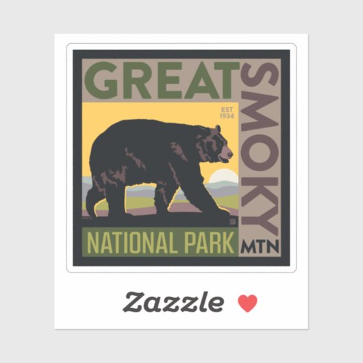 Great Smoky Mountain National Park| Bear Sticker (Vel)