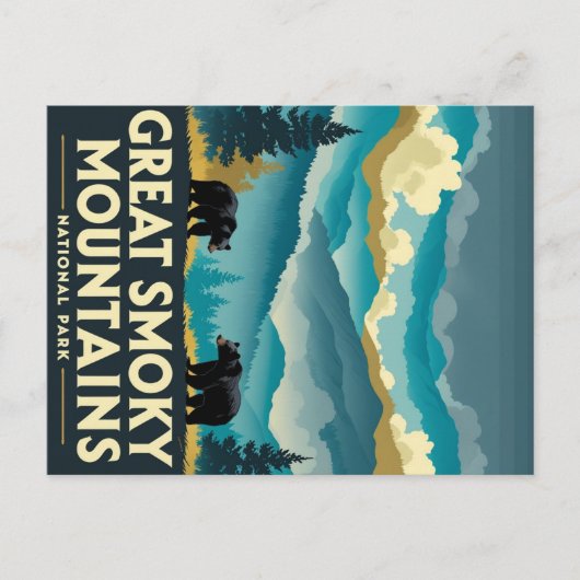 Great Smoky Mountains Beren Briefkaart (Voorkant)
