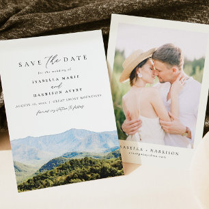 Great Smoky Mountains Bestemming Bewaar de Datum Kaart