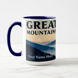 Great Smoky Mountains Blue Mist Retro Mok