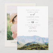Great Smoky Mountains Destination Travel Wedding Kaart (Voorkant / Achterkant)