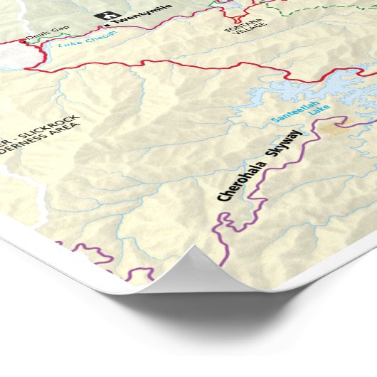 Great Smoky Mountains map poster (Hoek)