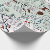  Great Smoky Mountains Map Revel Cadeaupapier (Hoek)