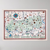  Great Smoky Mountains Map Revel Poster (Voorkant)