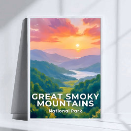 Great Smoky Mountains National Park Aquarel Poster