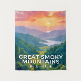 Great Smoky Mountains National Park Aquarel Wandkleed