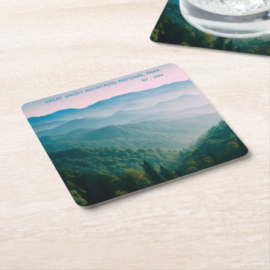 Great Smoky Mountains National Park Kartonnen Onderzetters (Schuin)