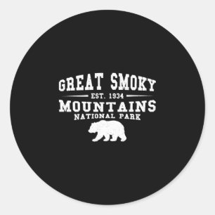 Great smoky mountains national park opgericht in 1 ronde sticker