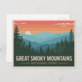 Great Smoky Mountains National Park Postcard Retro Briefkaart (Voorkant / Achterkant)