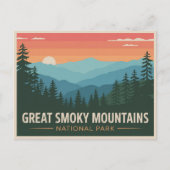 Great Smoky Mountains National Park Postcard Retro Briefkaart (Voorkant)