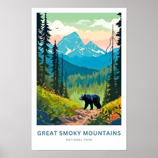 Great Smoky Mountains National Park Reisprint Poster (Voorkant)