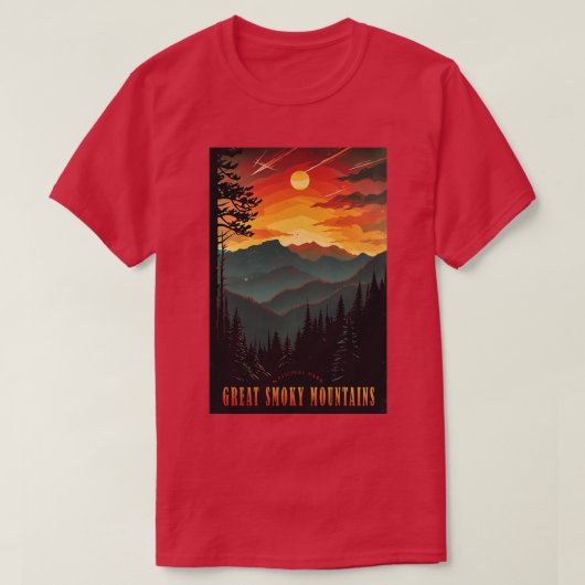 Great Smoky Mountains National Park Reizen 7 T-shirt (Design voorkant)