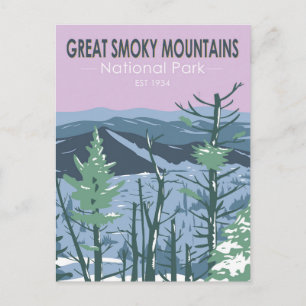 Great Smoky Mountains National Park Retro Briefkaart