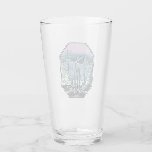 Great Smoky Mountains National Park Retro Glas (Achterkant)
