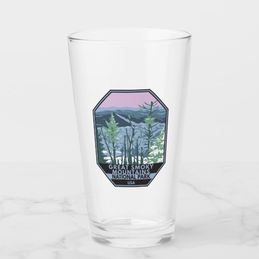 Great Smoky Mountains National Park Retro Glas (Voorkant)