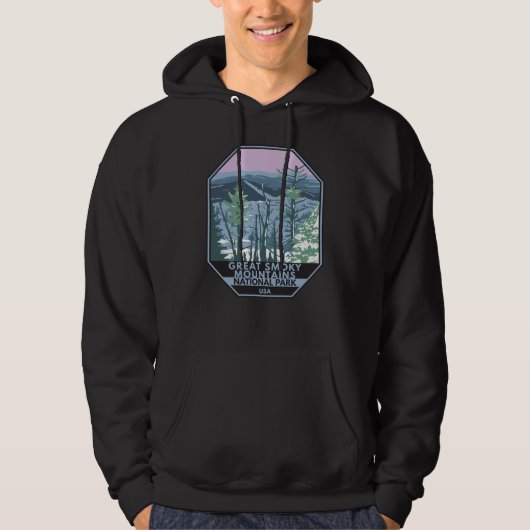 Great Smoky Mountains National Park Retro Hoodie (Voorkant)