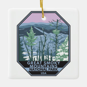 Great Smoky Mountains National Park Retro Keramisch Ornament