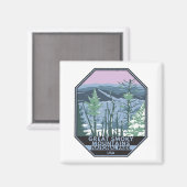 Great Smoky Mountains National Park Retro Magneet (Voorkant / Achterkant)