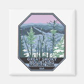 Great Smoky Mountains National Park Retro Magneet (Voorkant)