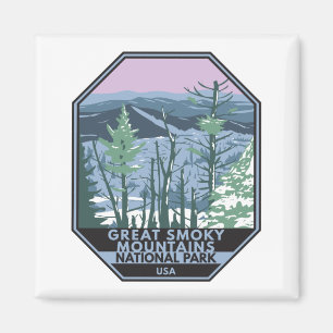 Great Smoky Mountains National Park Retro Magneet