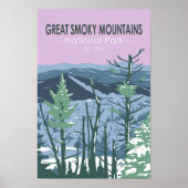 Great Smoky Mountains National Park Retro Poster (Voorkant)
