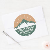 Great Smoky Mountains National Park Ronde Sticker (Envelop)