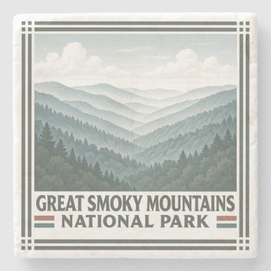 Great Smoky Mountains National Park Stenen Onderzetter (Voorkant)