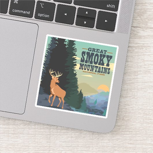 Great Smoky Mountains National Park Sticker (Detail)