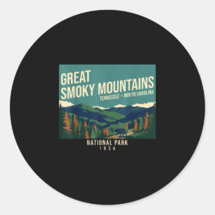 Great smoky mountains national park Tennessee Ronde Sticker